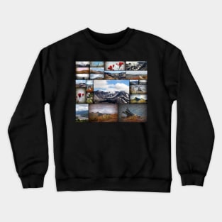 mount saint helens collage Crewneck Sweatshirt